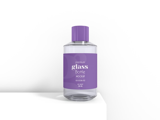 Cosmetic Glass Bottle Packaging Mockup