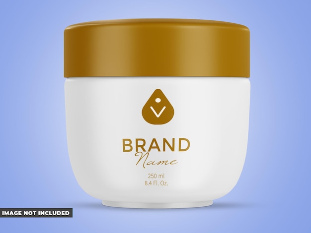 Cosmetic jar mockup psd