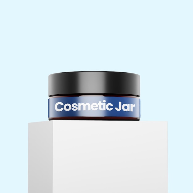 Cosmetic Jar Mockup