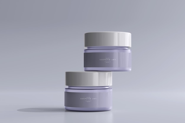 Cosmetic jar mockup