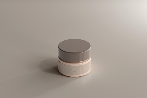 Cosmetic jar mockup