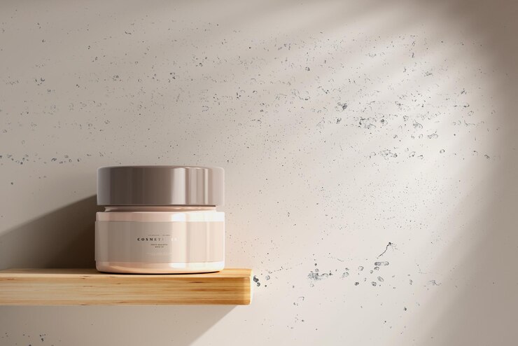 PSD cosmetic jar mockup