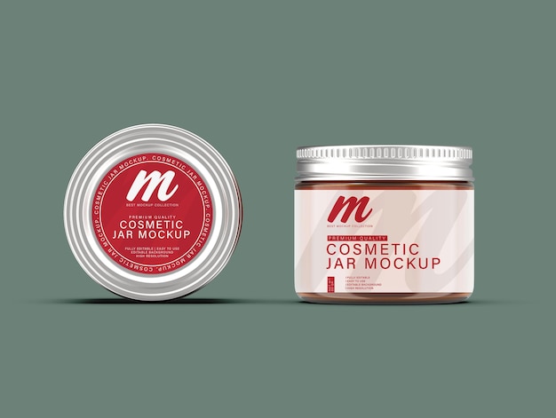 Cosmetic jar mockup