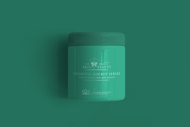 Cosmetic jar mockup