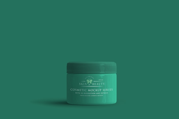 Cosmetic jar mockup