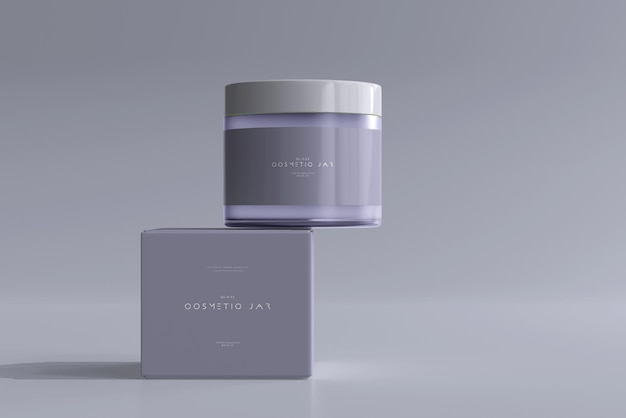 Cosmetic jar mockup