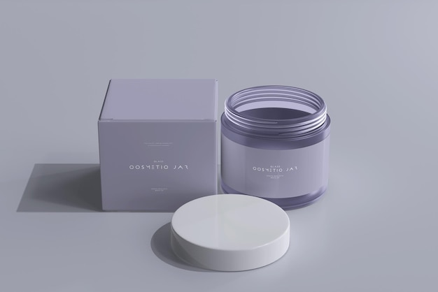 Cosmetic jar mockup