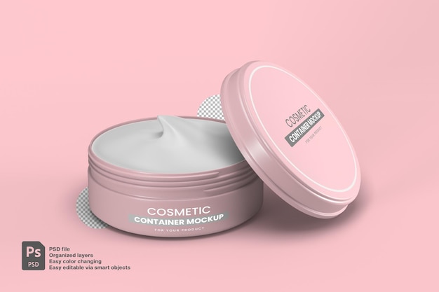 Cosmetic jar mockup