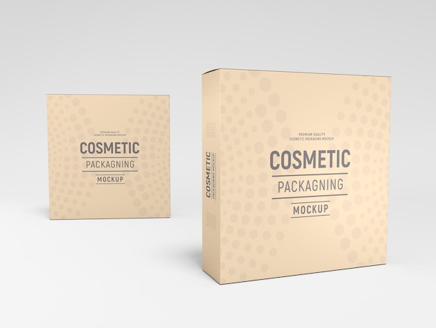 Cosmetic jar with box packaging