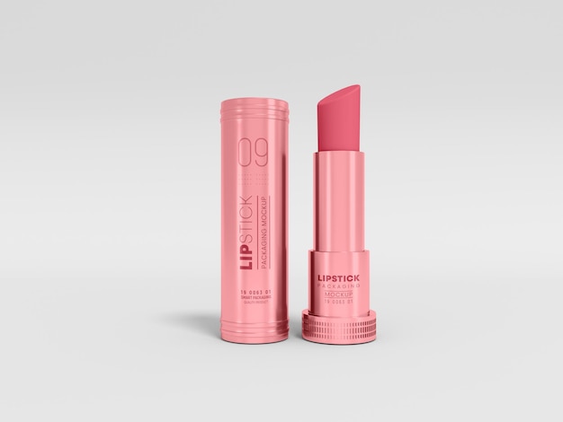 PSD mockup di marchio di rossetto cosmetico