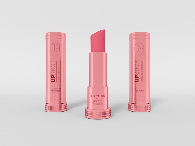 PSD cosmetic lipstick branding mockup