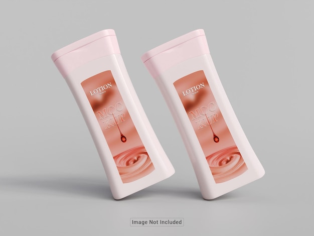 Cosmetic lotion bottle mockup