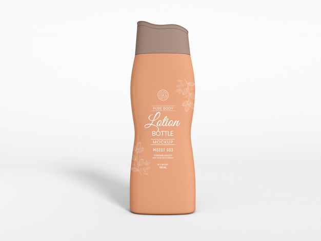 PSD cosmetic lotion bottle packaging mockup