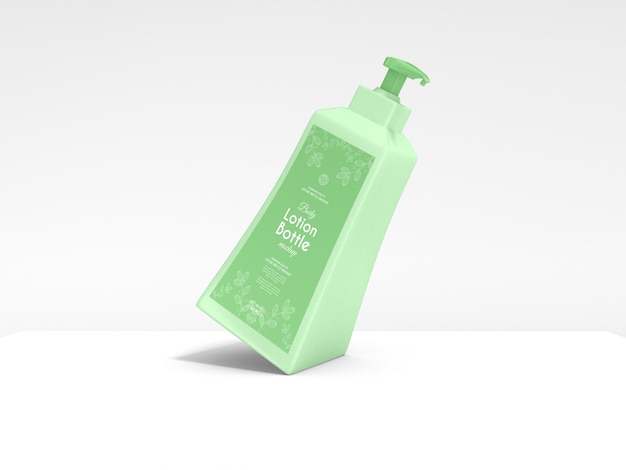 PSD cosmetic lotion pump bottle mockup
