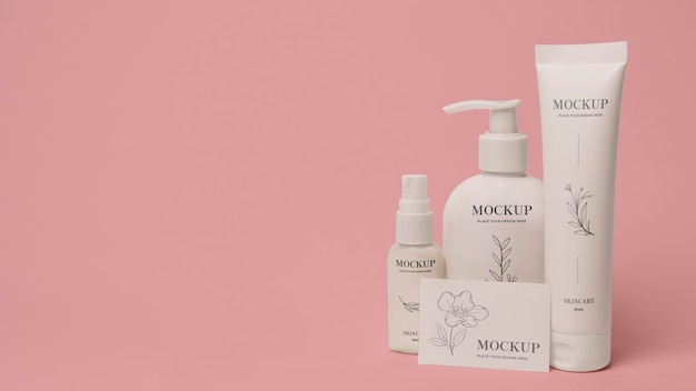 PSD cosmetic packaging mock-up arrangement