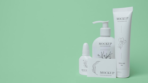 PSD cosmetic packaging mock-up arrangement