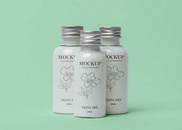 Assortimento di mock-up di packaging cosmetico