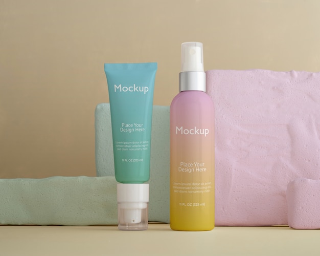 Cosmetic packaging mockup