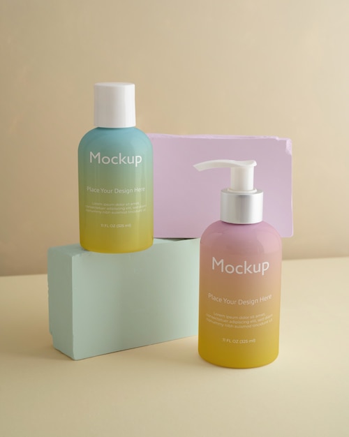 Cosmetic packaging mockup