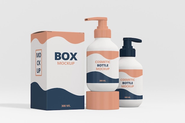 Cosmetic packaging mockup