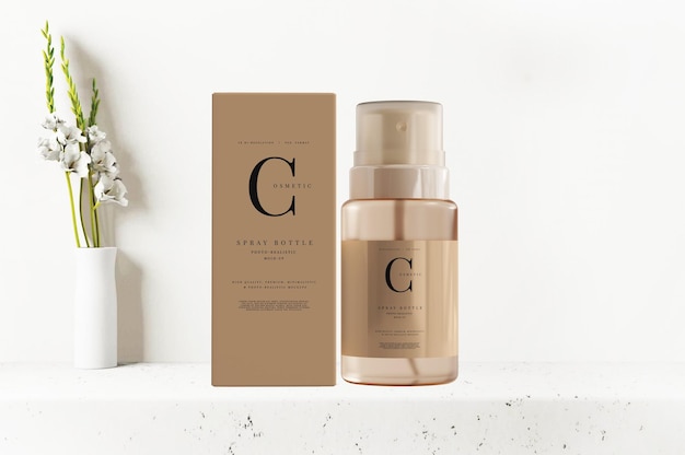 Cosmetic packaging mockup