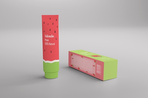 PSD cosmetic packaging mockup