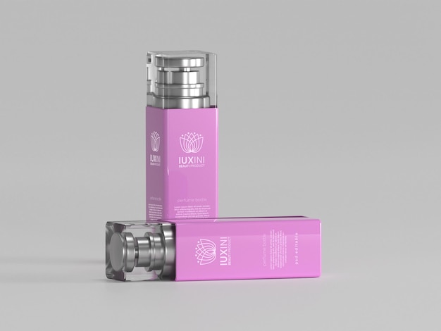 PSD mockup spray per profumo cosmetico