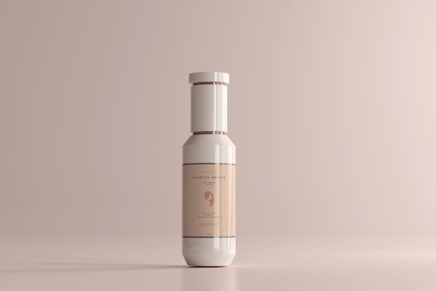 Cosmetic Plastic Bottle Mockup