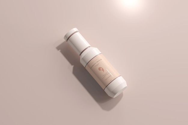 Cosmetic Plastic Bottle Mockup