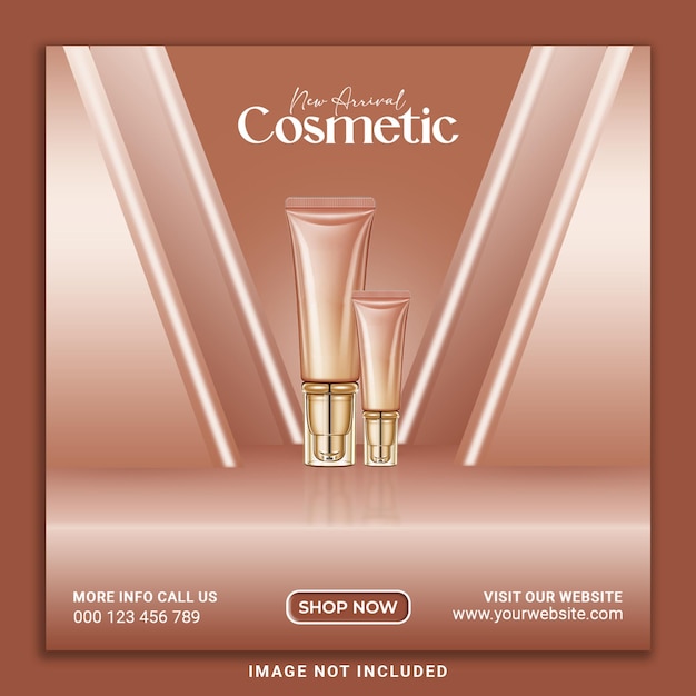 cosmetic product advertisement with elegant design