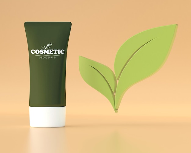 Cosmetic product packaging mockup