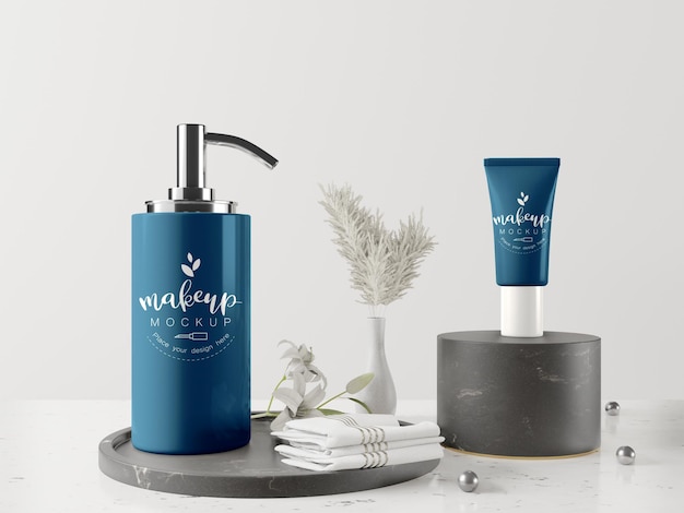 cosmetic product packaging mockup