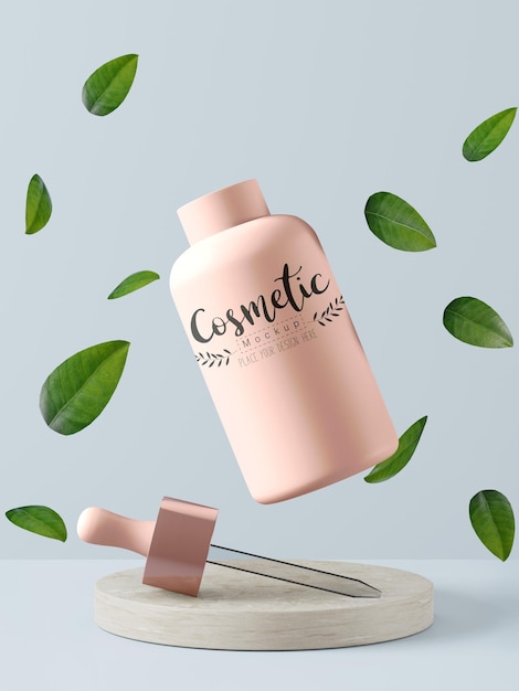 Cosmetic product packaging mockup