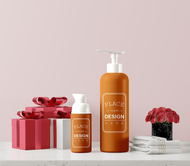 Prodotto cosmetico packaging mockup