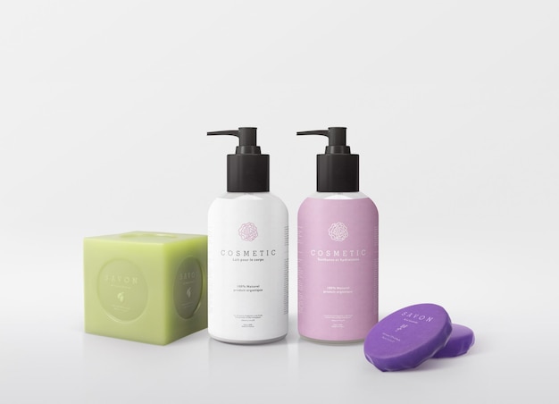 Cosmetic Products Lotion Soap and Spa Essentials