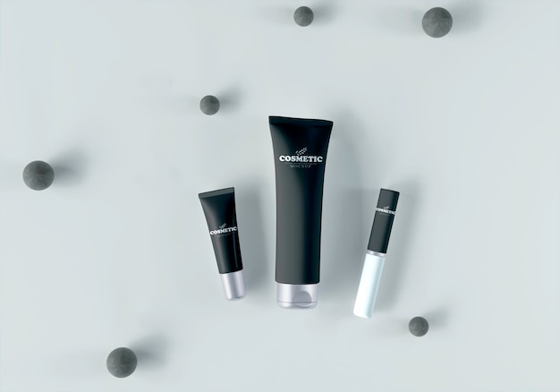 Cosmetic products with spheres