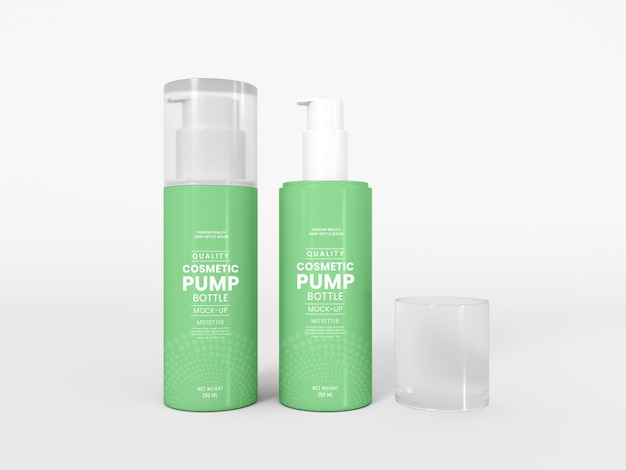 Cosmetic Pump Bottle Branding Mockup