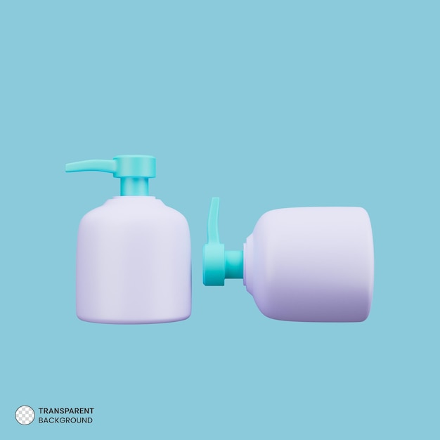 Cosmetic pump bottle icon isolated 3d render illustration