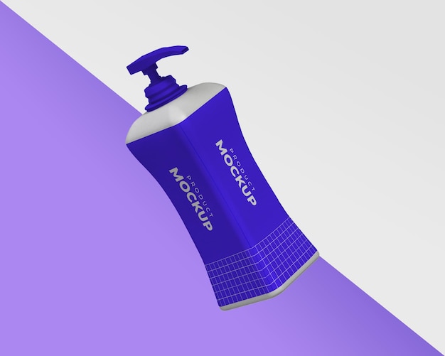 Cosmetic pump bottle mockup design