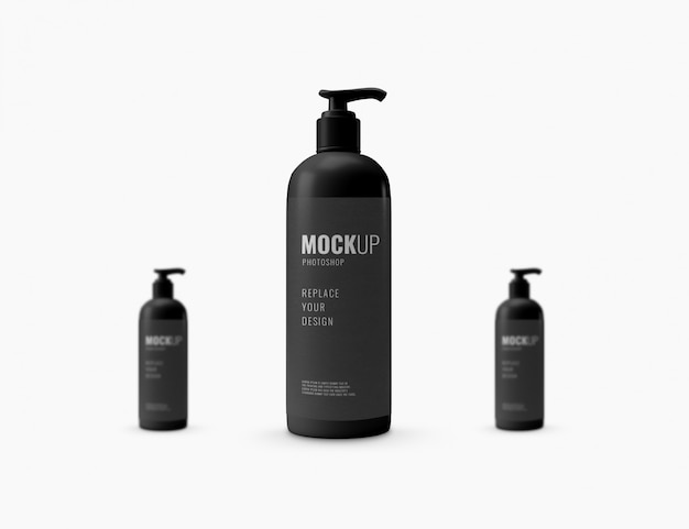 PSD mockup bottiglia cosmetica pompa