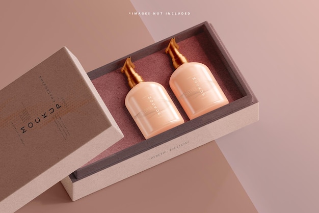 Mockup di bottiglia per pompa cosmetica