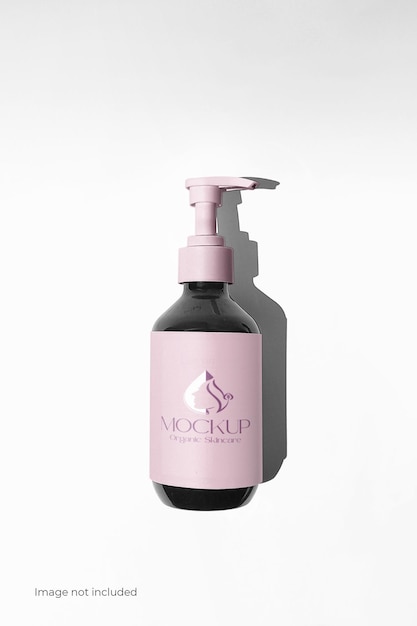 PSD cosmetic pump bottle mockup