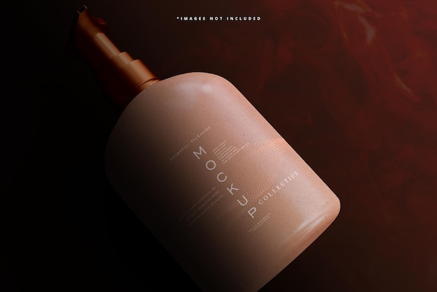 Cosmetic pump bottle mockup