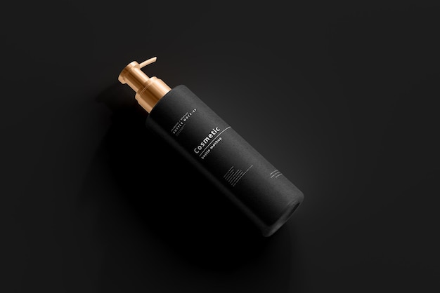 Cosmetic pump bottle mockup