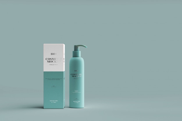 Mockup di flaconi per cosmetici