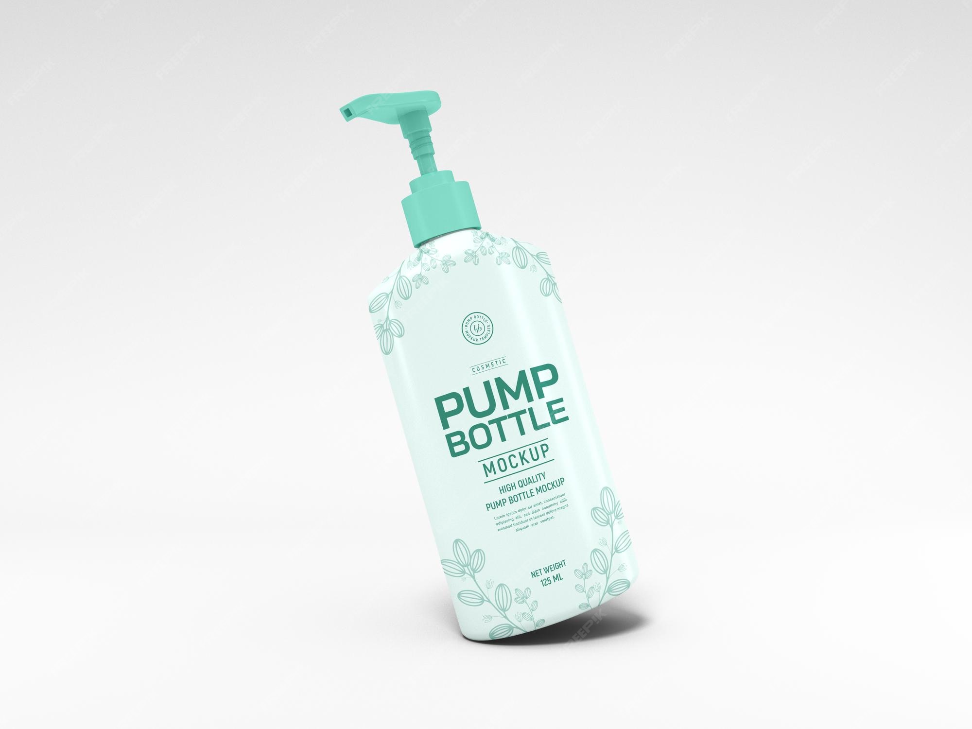 Premium PSD | Cosmetic pump bottle packaging mockup