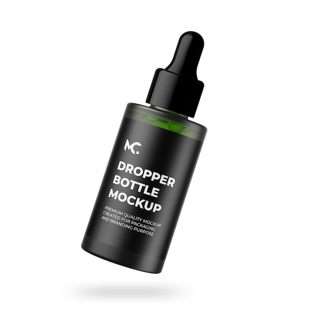 Cosmetic self care dropper bottle mockup