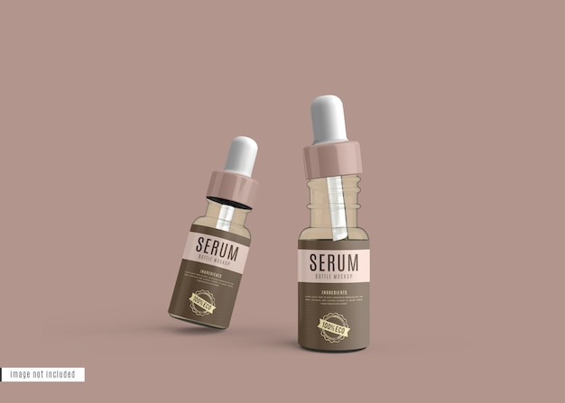 PSD mockup di flacone contagocce per siero cosmetico