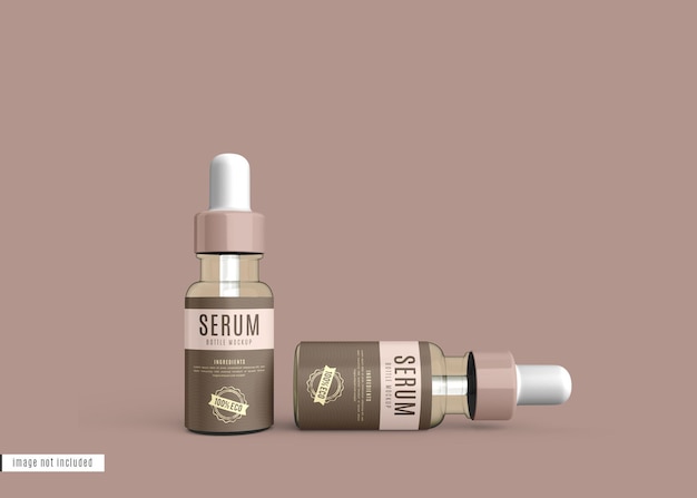 PSD mockup di flacone contagocce per siero cosmetico