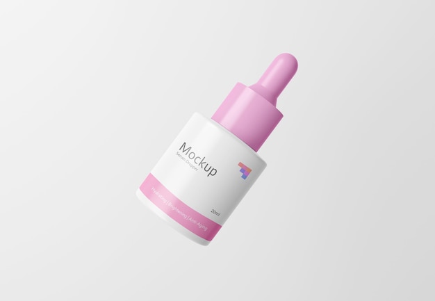 Cosmetic serum dropper mockup